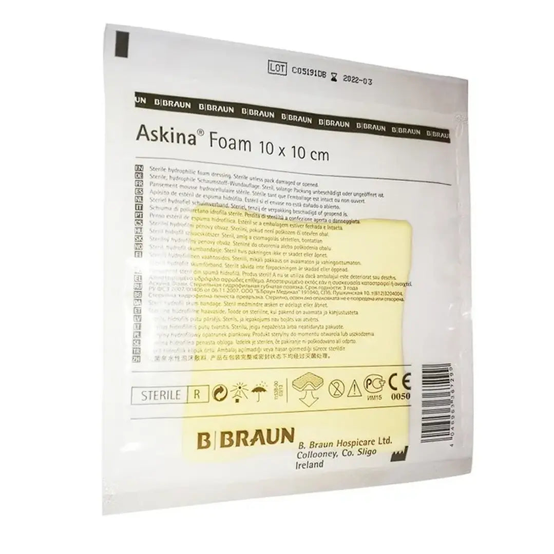 Apósito Espuma Hidrofílica Askina Foam 10x10 cm — B.Braun 2