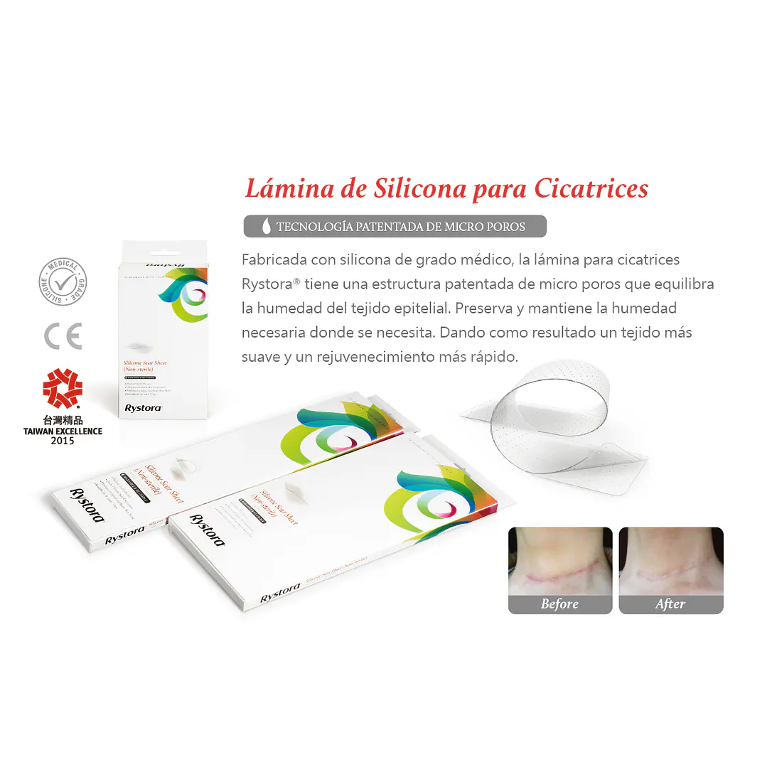 Lámina para Cicatrices Rystora Scar Sheet 10x18 cm — SA101801 3