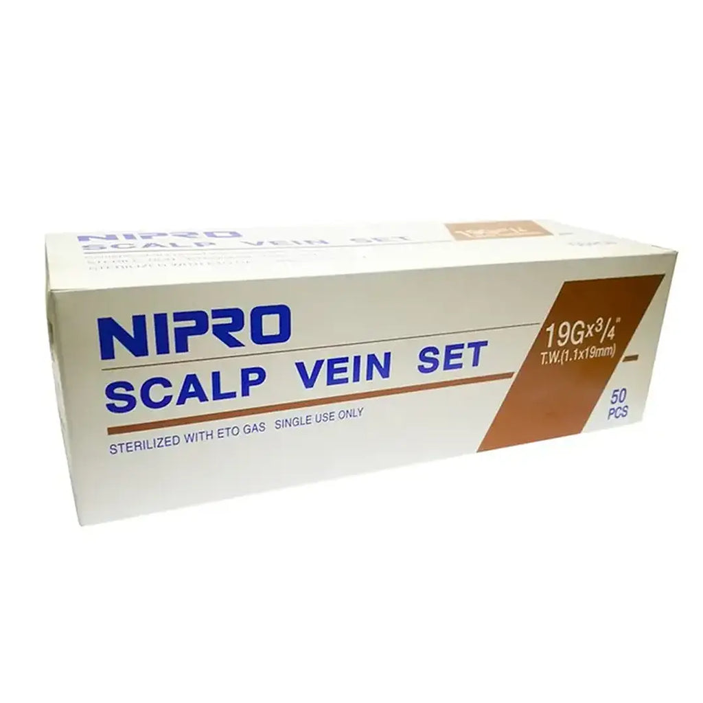 Conjuntos de Infusión con Alas (Mariposa) Nipro – 19G x 3/4 (1.1x19mm) – Café 2