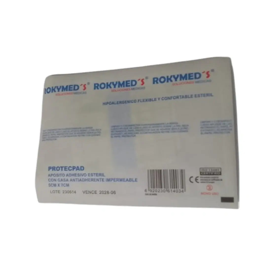 Apósito Adhesivo con Gasa Antiadherente Impermeable 5x7 cm — Rokymed's 3