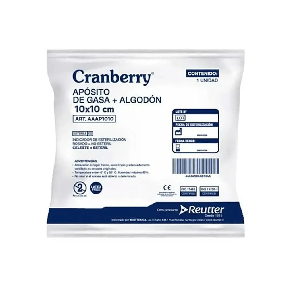 Apósito de Gasa Natural — Medidas — Cranberry 2