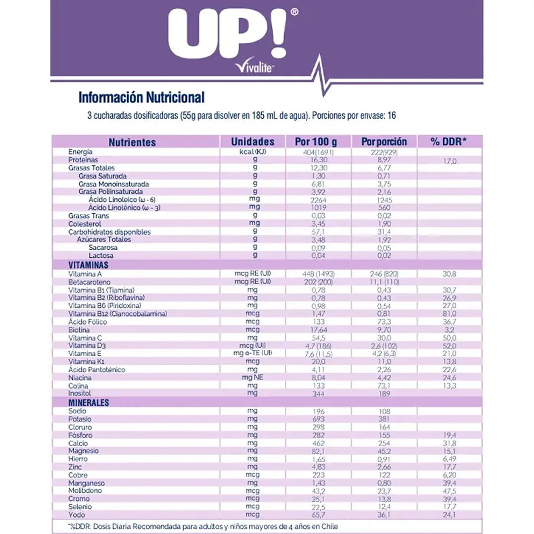 Vivalite Up! — Suplemento Alimentario — Sabores — 900 gr 4