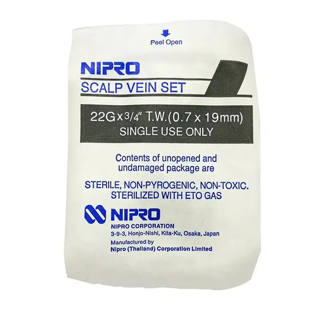 Conjuntos de Infusión con Alas (Mariposa) Nipro – 22G x 3/4 (0,7x19mm) – Negro 2