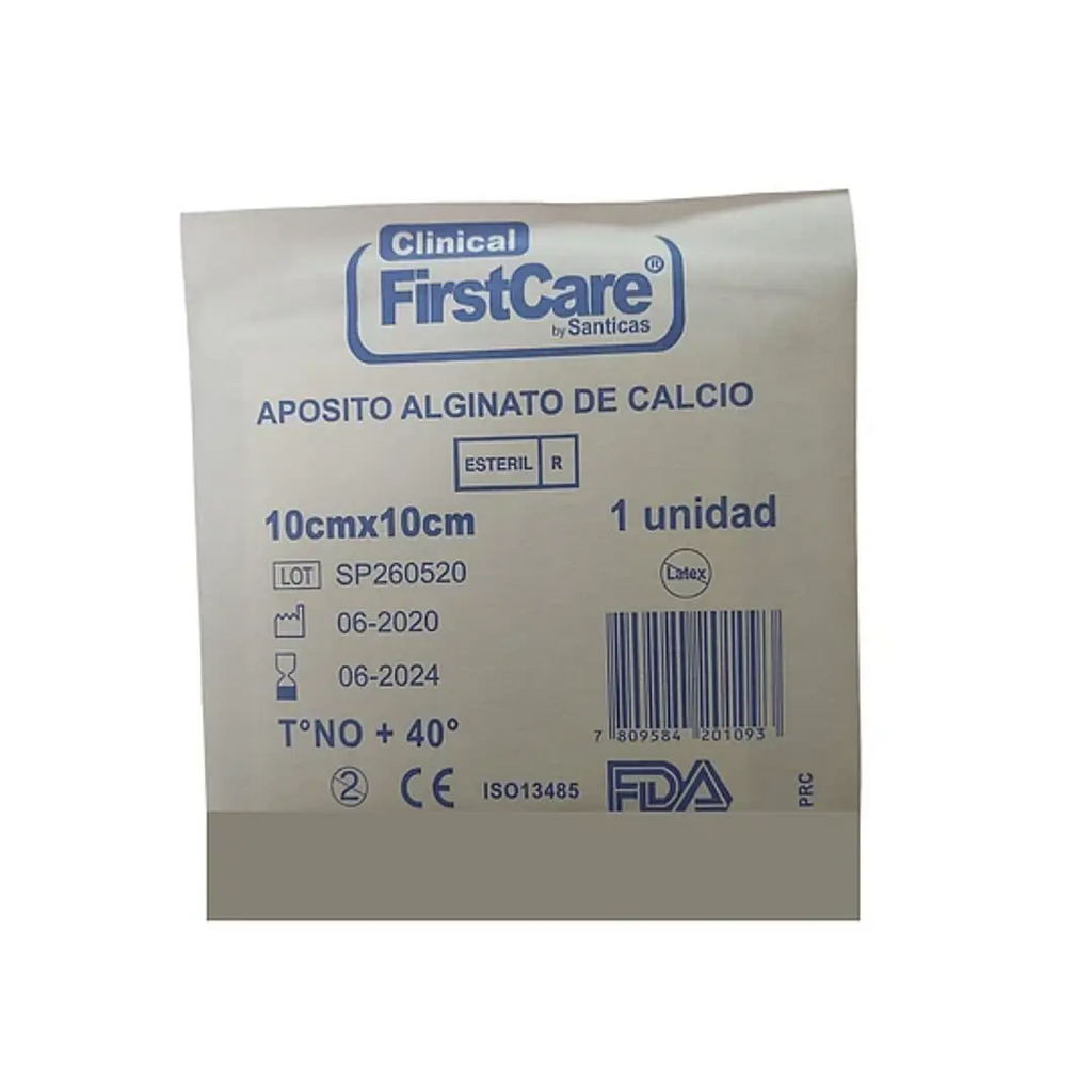 Apósito Alginato de Calcio 10x10 cm — FirstCare 2