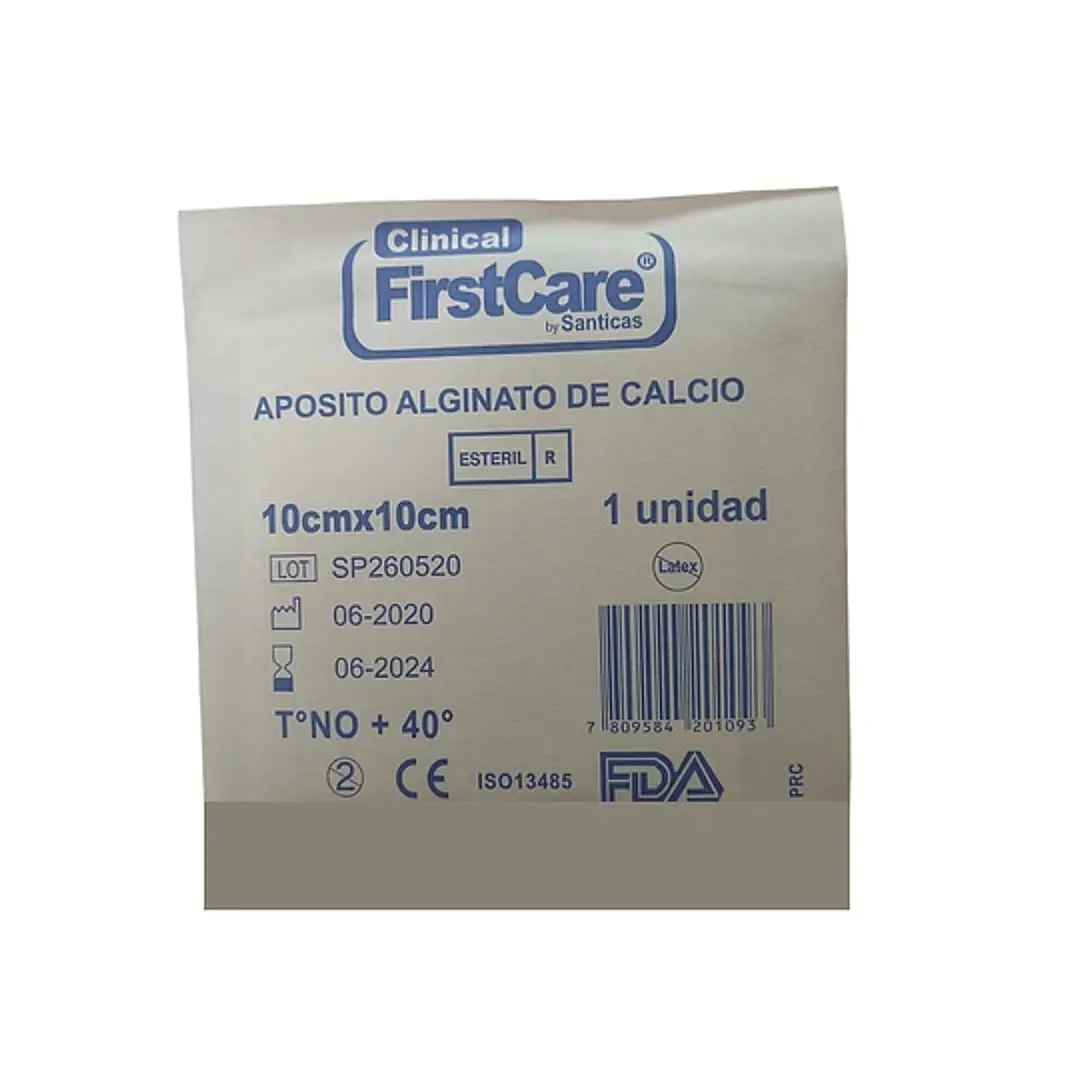 Apósito Alginato de Calcio 10x10 cm — FirstCare 2