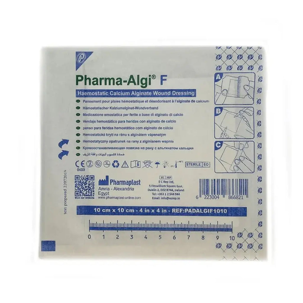 Apósito Alginato de Calcio Pharma Algi F 10x10 cm — Pharmaplast (Ref. PADALGIF100100) 2