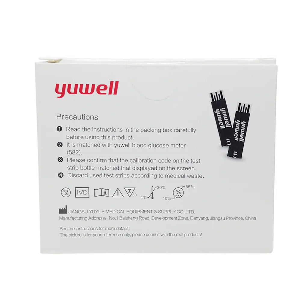 Tiras Reactivas de Glucosa Yuwell 582 - 50 tiras 2