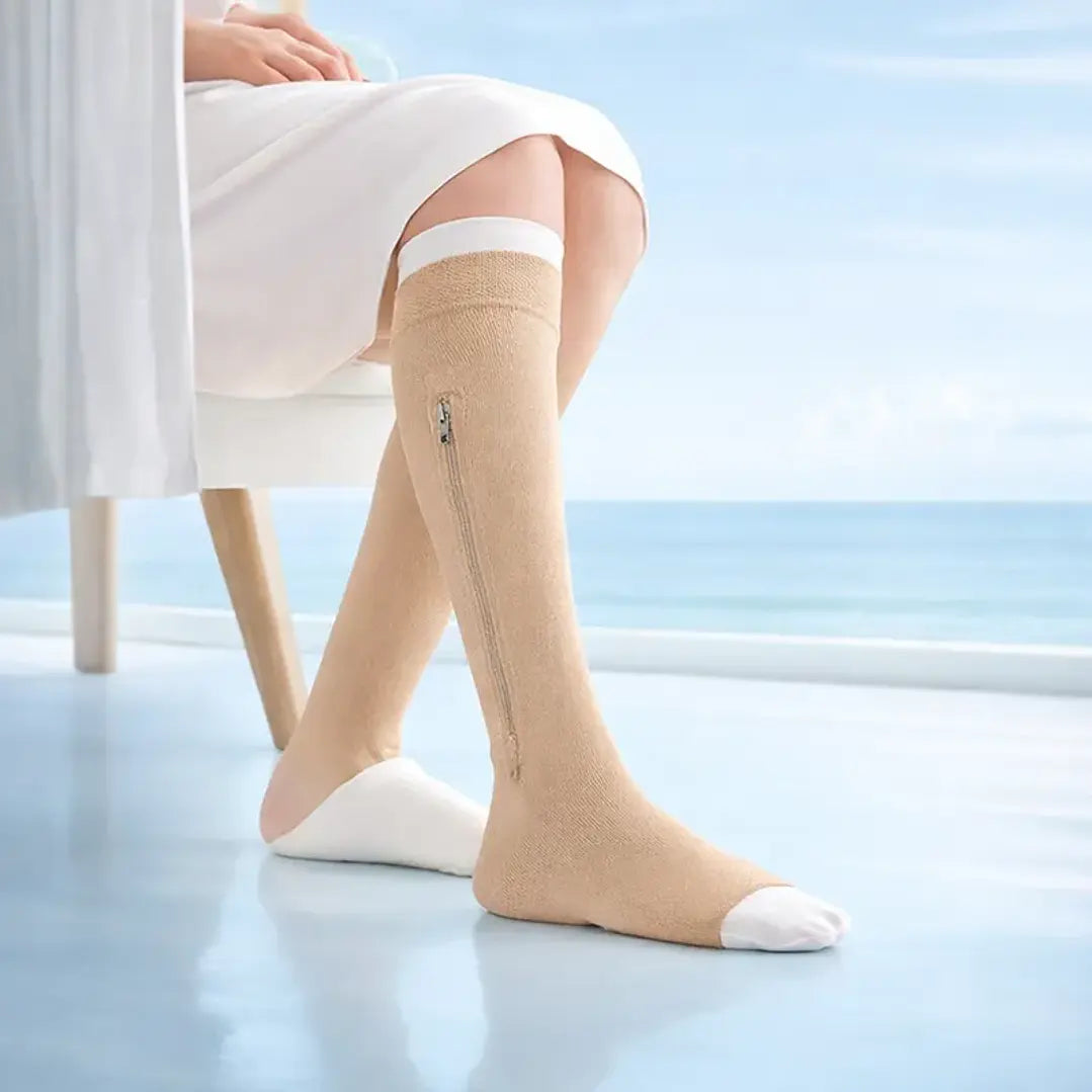 Calceta Ulcercare 40 mmHg C/Cierre Color Beige Jobst 2