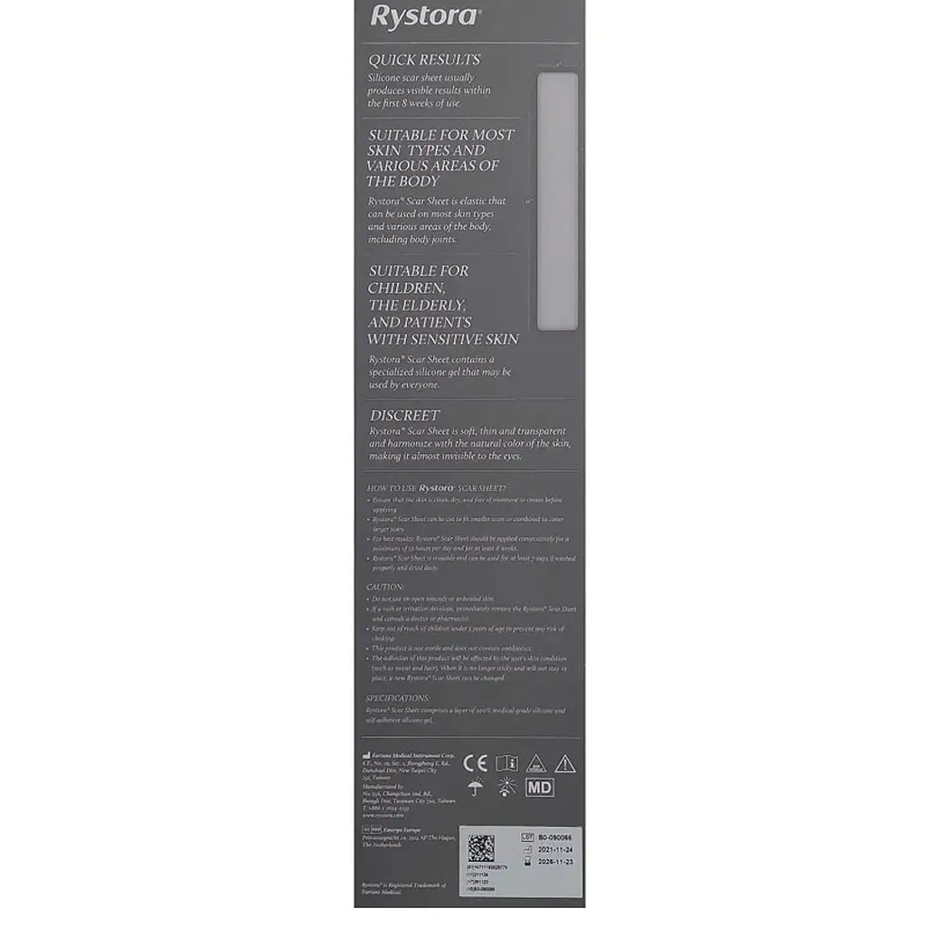 Lámina para Cicatrices Rystora Scar Sheet 4x25 cm (Tira) — SA042501 2