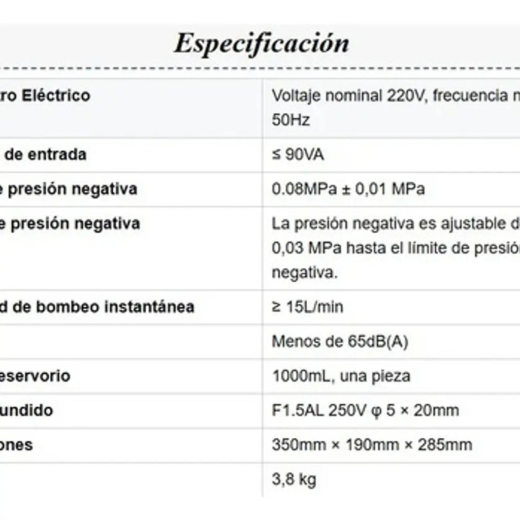Aspirador Bomba De Succión Portátil Flemas 1000ml Yd-e 6