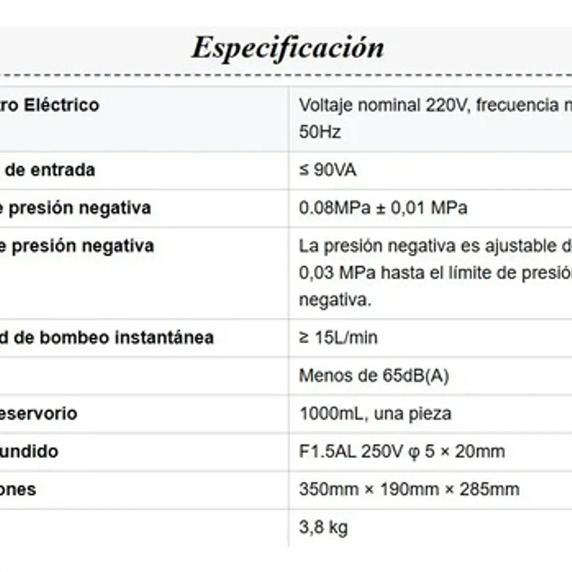 Aspirador Bomba De Succión Portátil Flemas 1000ml Yd-e 6