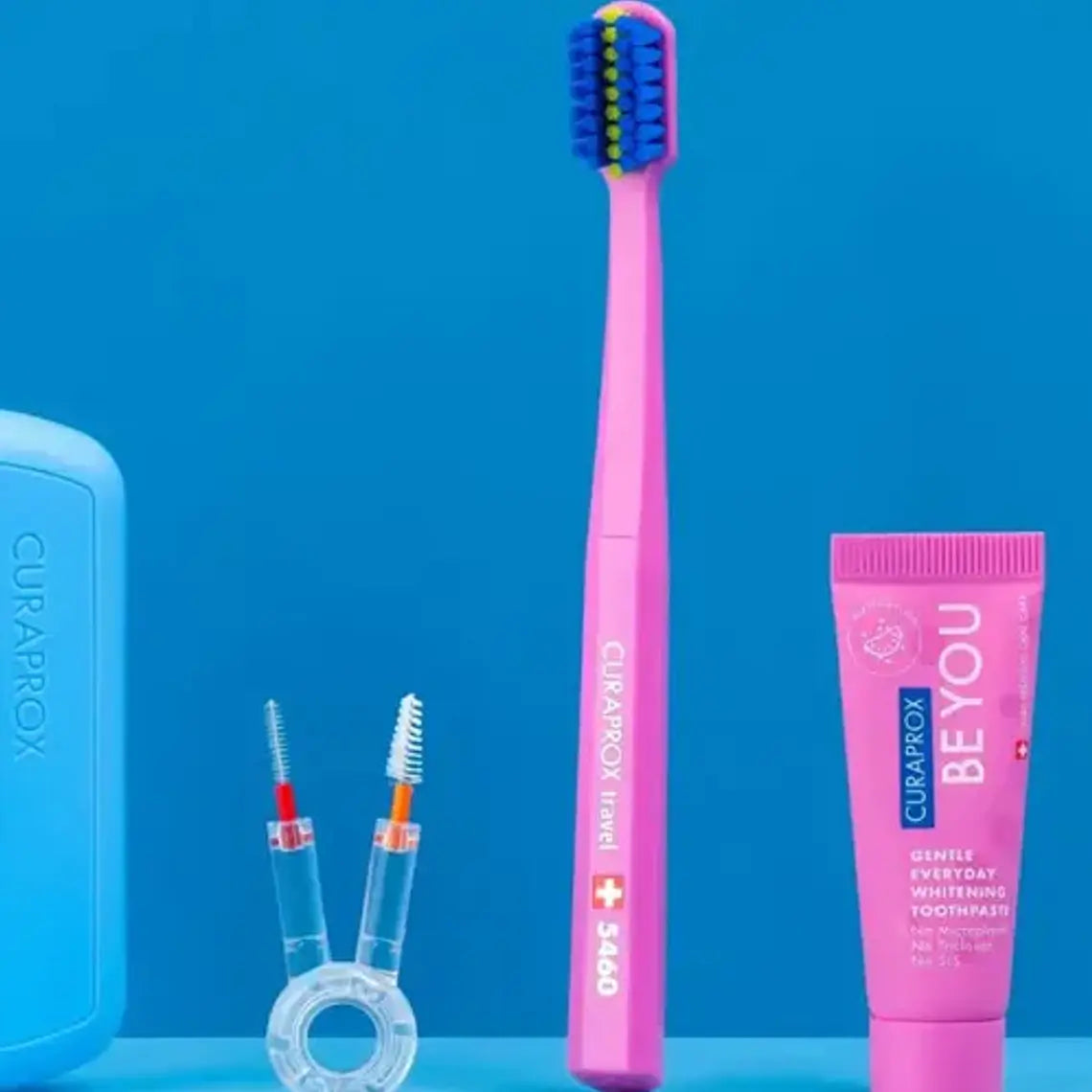 Set Dental Viaje Curaprox Ortodoncia Calidad Suiza Colores 9
