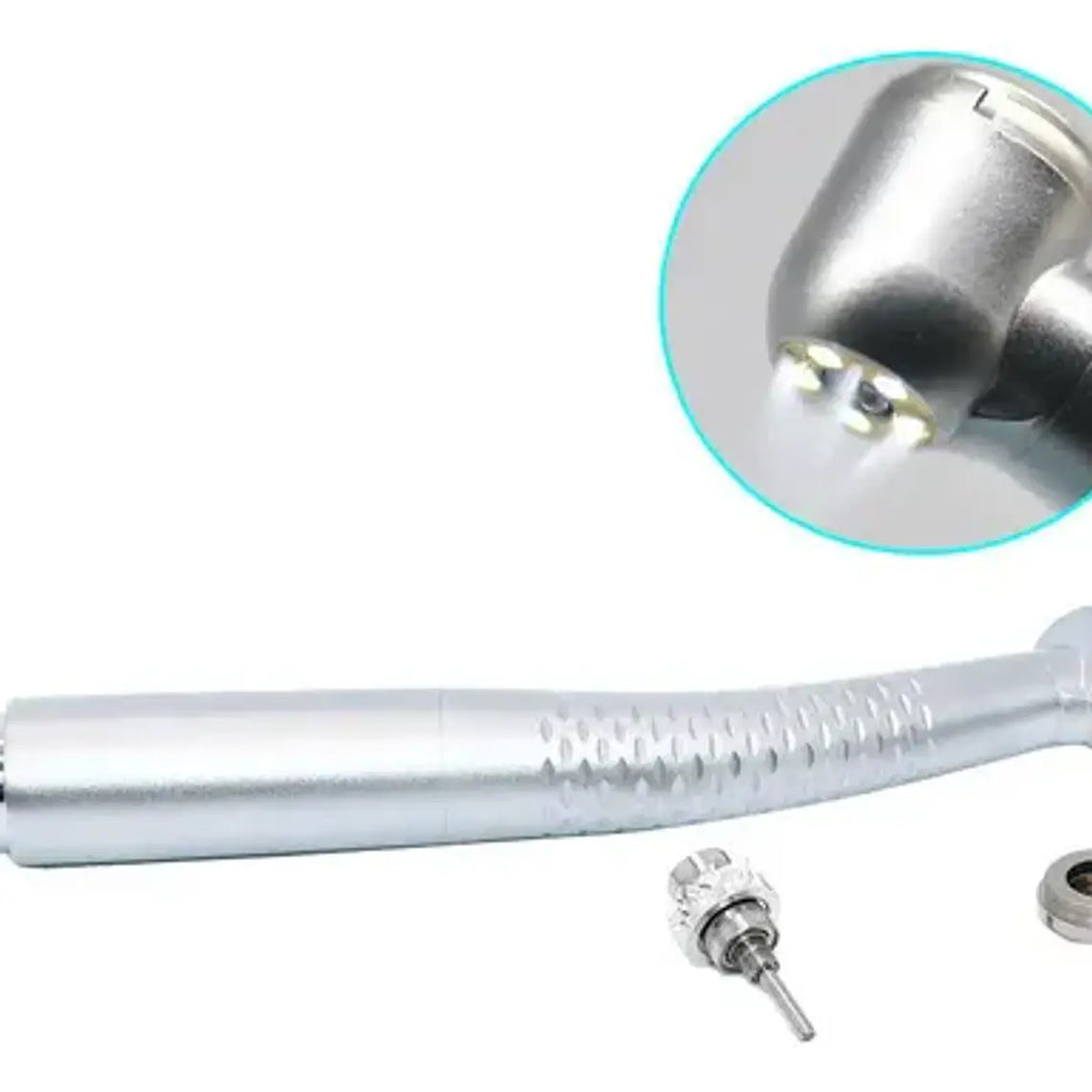 Turbina Dental Push Única 5 Led En Cabezal Premium Pacard Color Plateado Midwest 6