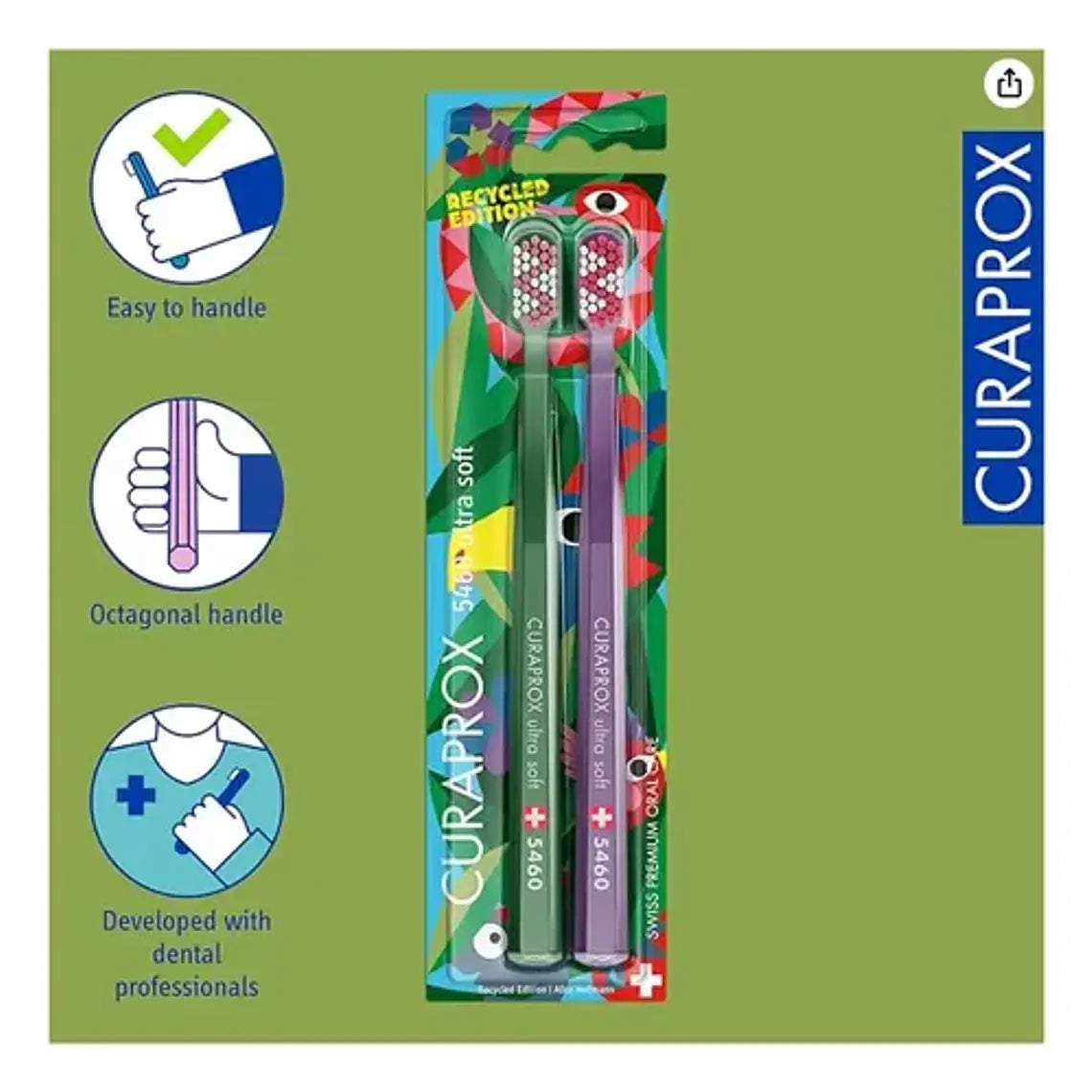 Pack Duo Cepillos De Dientes Curaprox Recycled Edition 5460 4