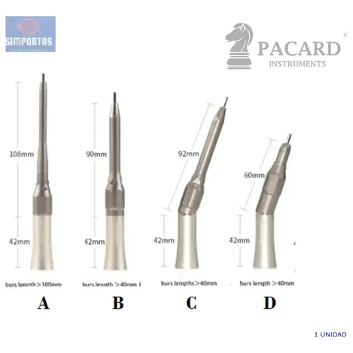 Pieza De Mano Quirúrgica Dental Implante Original Pacard 6
