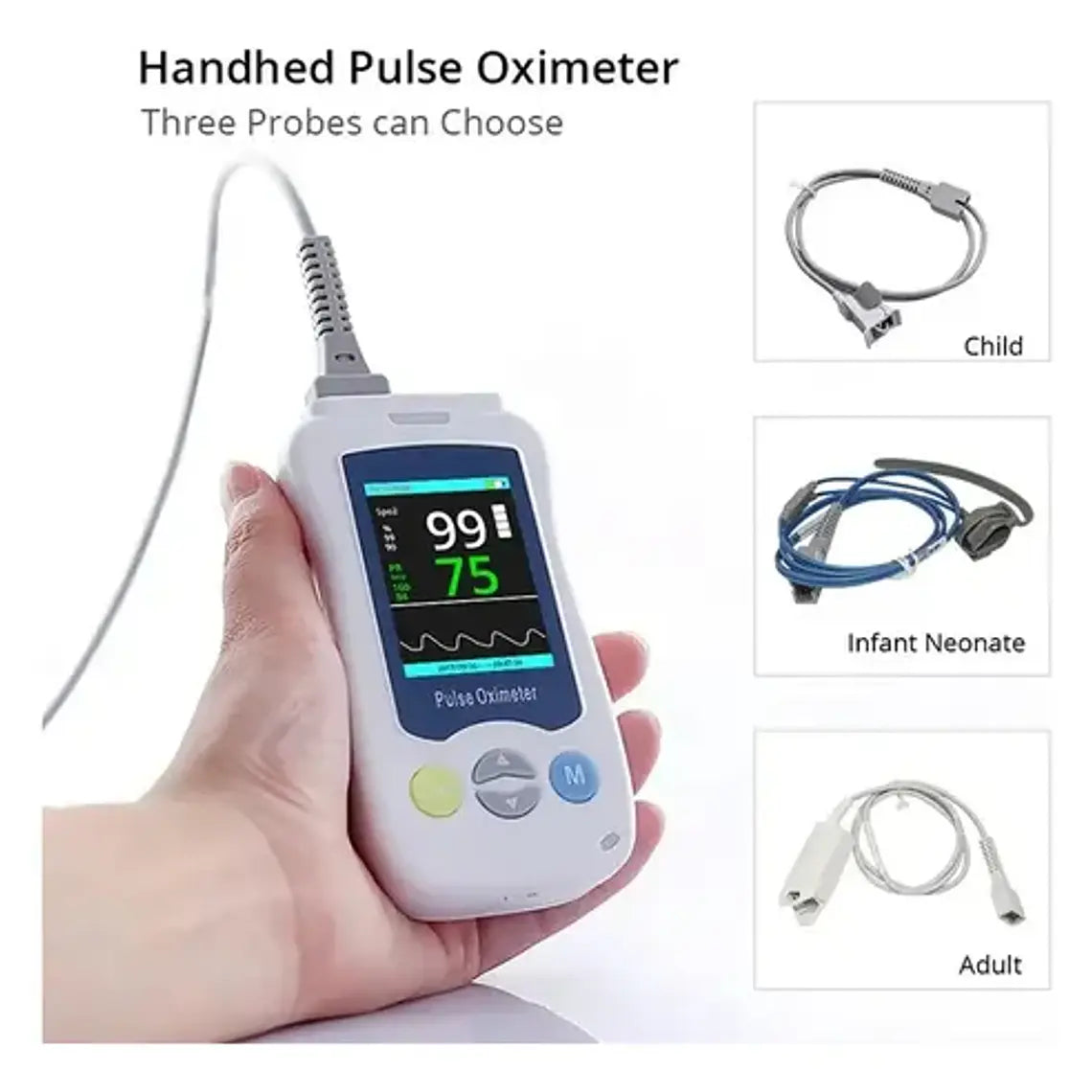 Oxímetro De Pulso Profesional C/ Sonda Sensor A Elección Fda 20