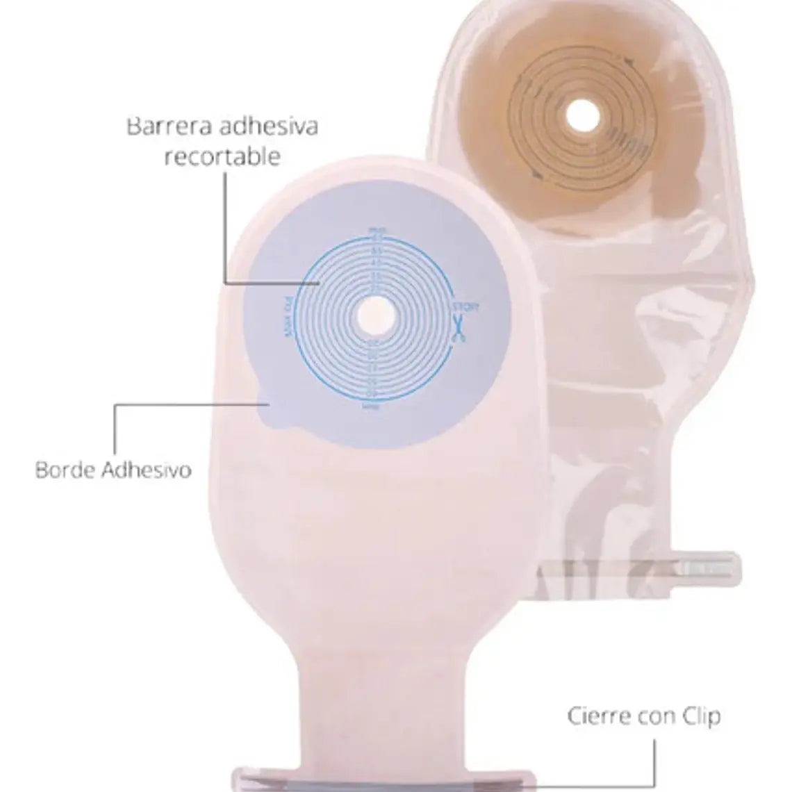 10x Bolsa Colostomía Drenable Con Filtro Anti Olor Y Gases 9