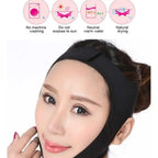Mentonera Faja Facial Papada Rostro Medidas Full Color Negro Talla S 9