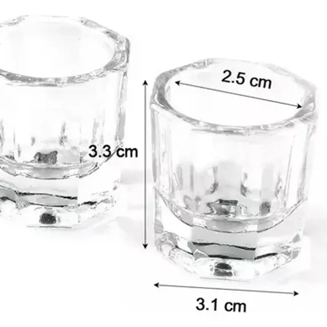 Pack De 2 Mini Vasos O Dappen De Cristal Dental / Manicure 6