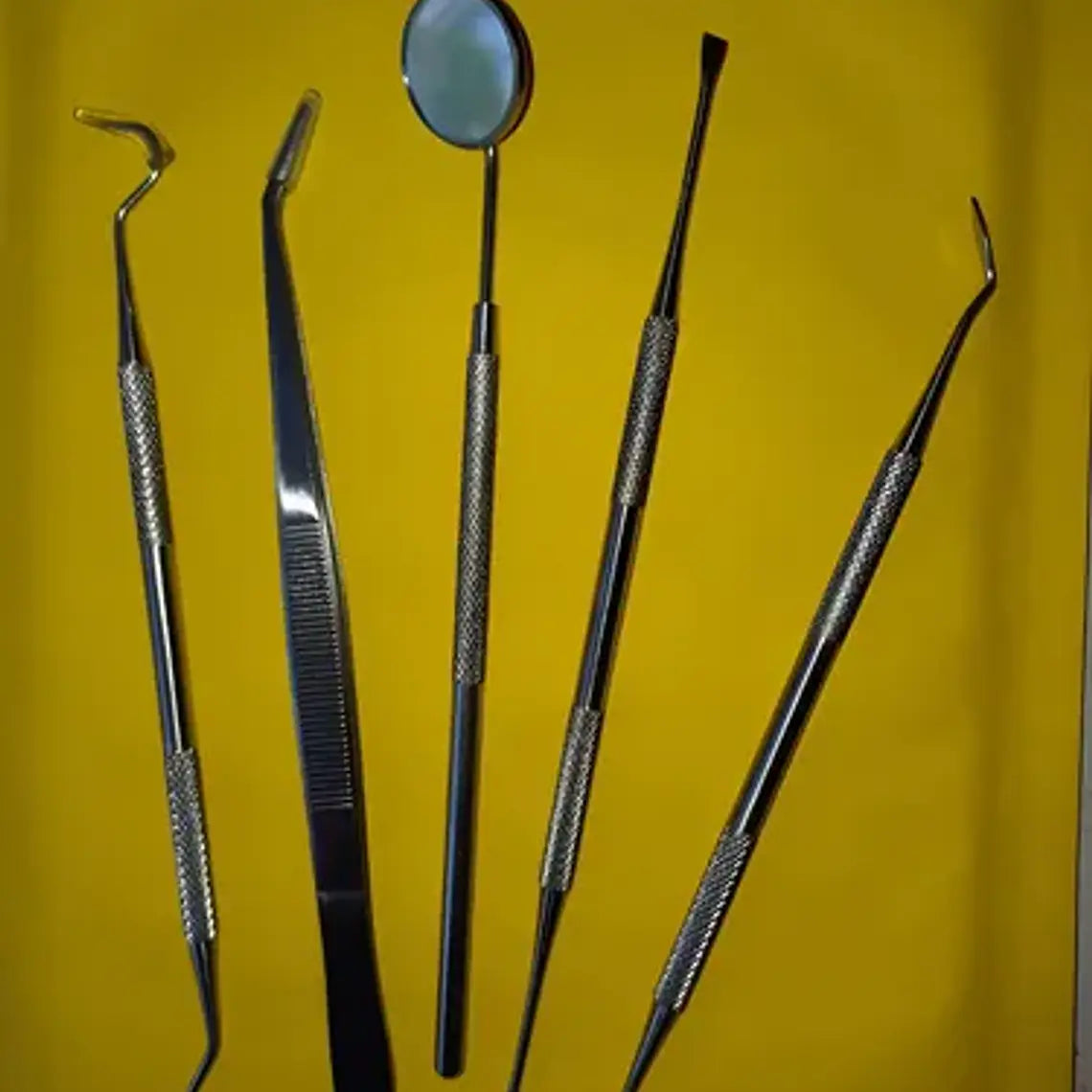 Kit Examen Espejo Pinza Y Sonda Dental Odontología Santiago 3