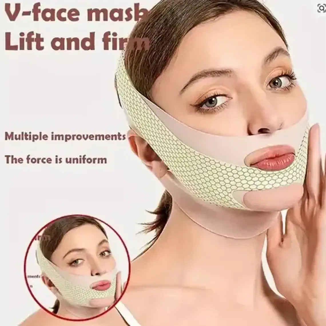 Mentonera Faja Facial Premium Doble Tela Comodidad Completa 14
