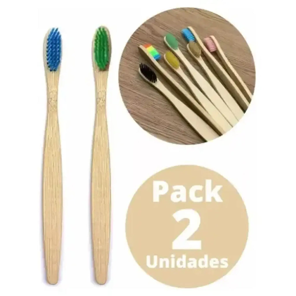 Pack 2 Unidades Cepillo Dental Bambú Niños Ecológico Pacard 2