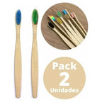 Pack 2 Unidades Cepillo Dental Bambú Niños Ecológico Pacard 2