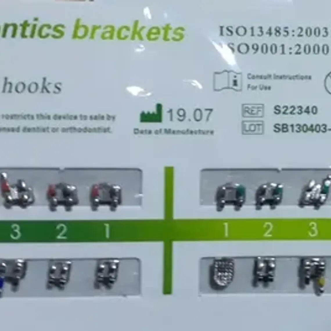 Brackets Mini Roth 0.22 Hook 3-4-5 Calidad Santiago 22