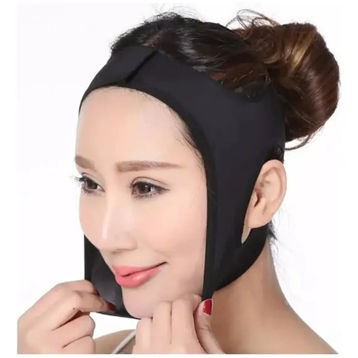 Mentonera Faja Facial Papada Rostro Medidas Full Color Negro Talla S 6