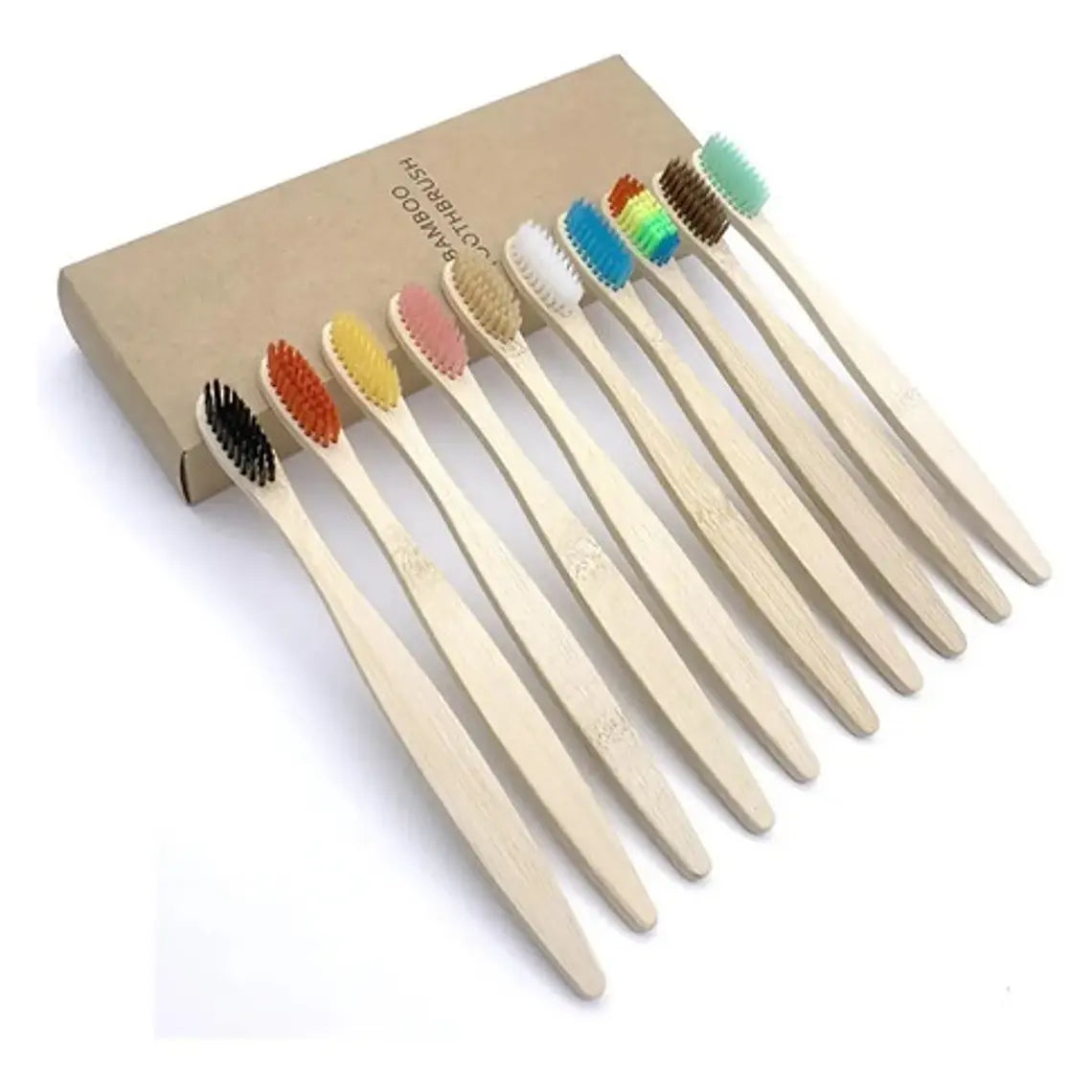 Pack 50 Cepillos De Dientes De Bambú Ecológico Calidad Stgo 6