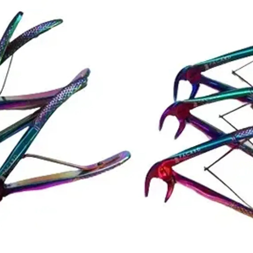 Set Completo Fórceps Pediátricos Arcoiris Pacard Estuche 7