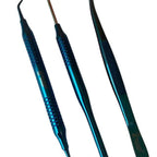 Kit Examen Dental Especial Metalizado Espejo Pinza Y Sonda Color Azul 3
