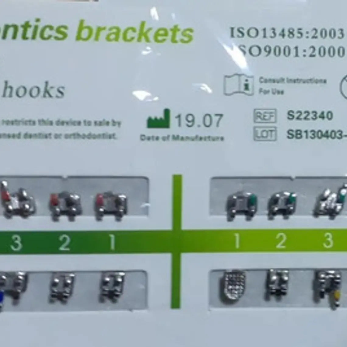 3 X Brackets Ortodoncia Metálicos Roth Mbt Slot 022 Santiago 3