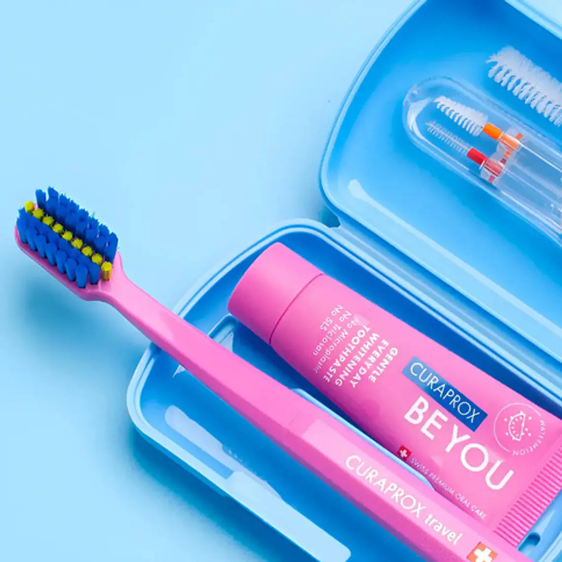 Set Dental Viaje Curaprox Ortodoncia Calidad Suiza Colores 8