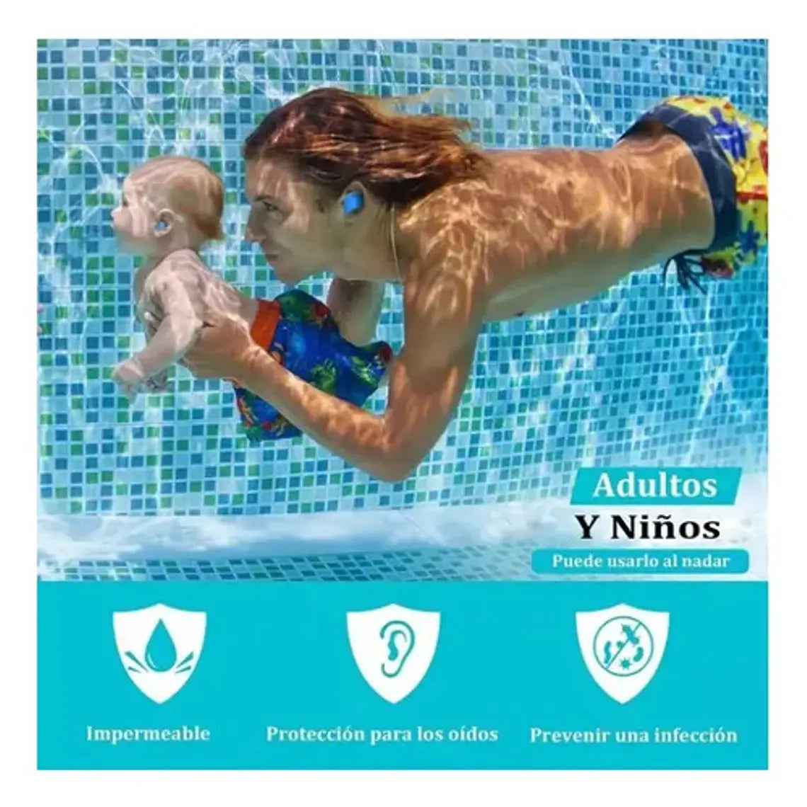 Tapones Oido Silicona Hipoalergénica Moldeable 3 Pares Stgo 2