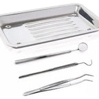 Set De Examen Dental Con Bandeja Acero Completo Calidad 5