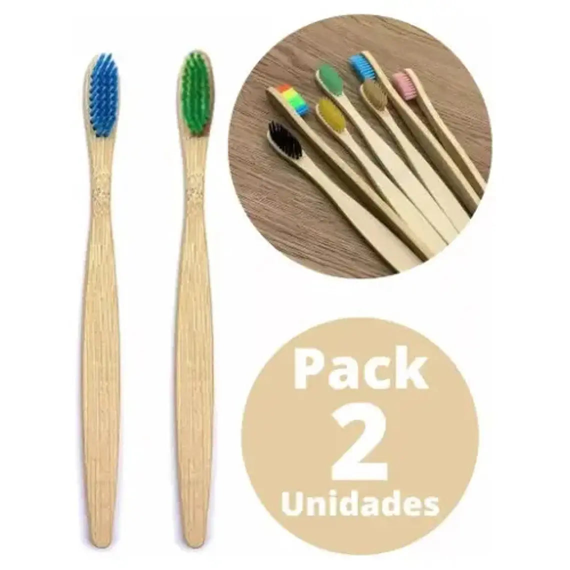 Pack 2 Unidades Cepillo Dental Bambú Niños Ecológico Pacard 8