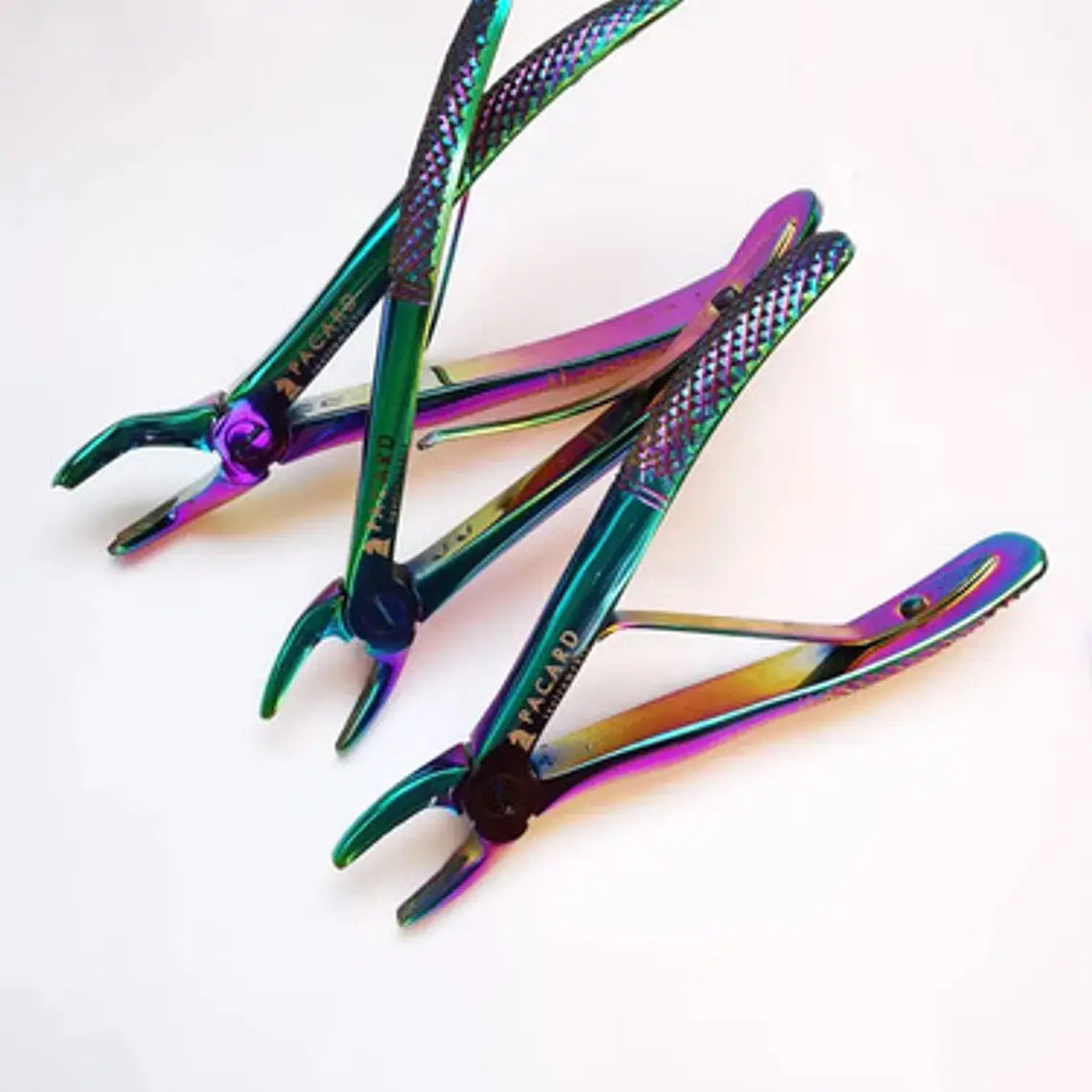 Set Completo Fórceps Pediátricos Arcoiris Pacard Estuche 4
