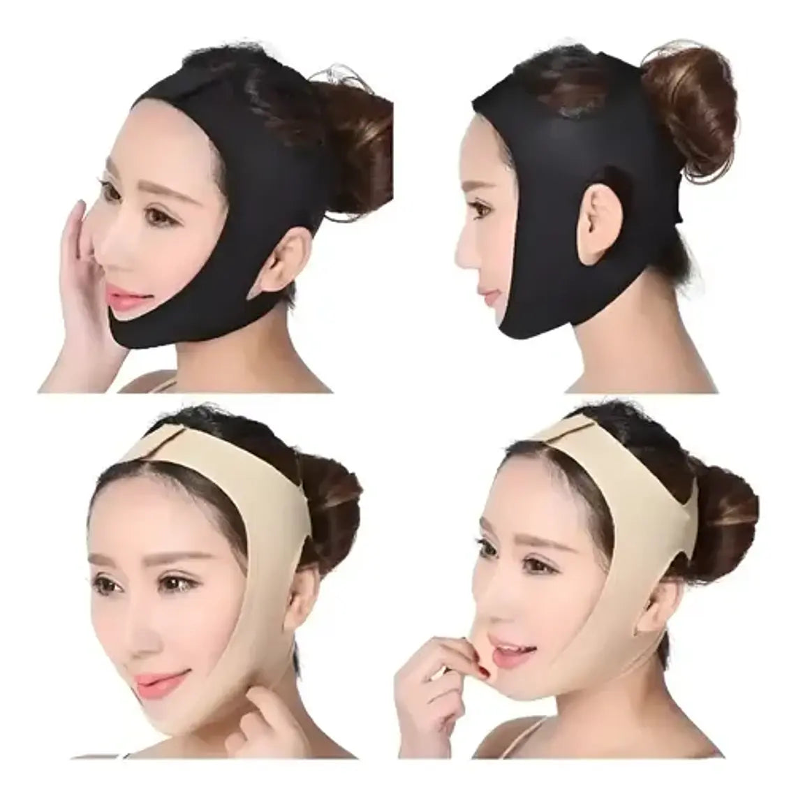 Mentonera Faja Facial Papada Rostro Medidas Flex Recibe Hoy Color Negro Talla Xxl 5