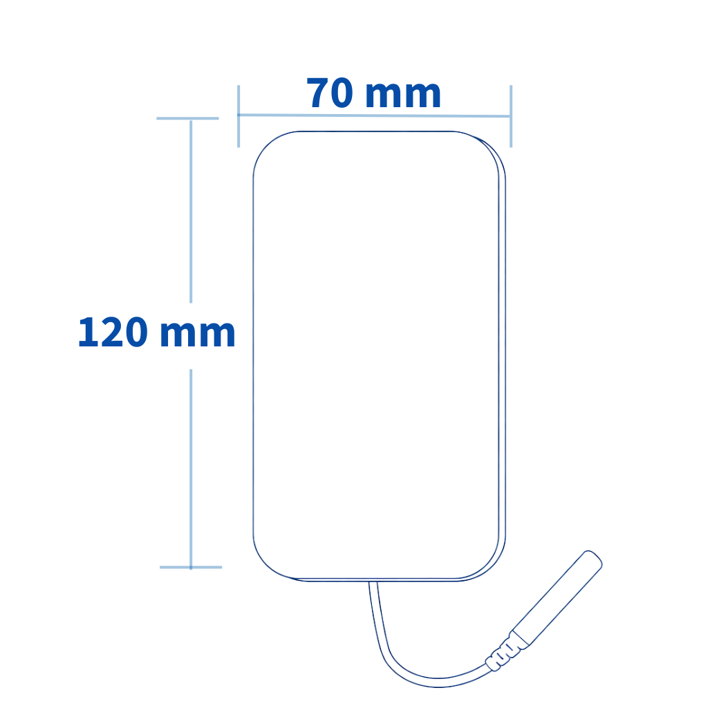 Electrodo de Superficie Rectangular 120mm x 70mm