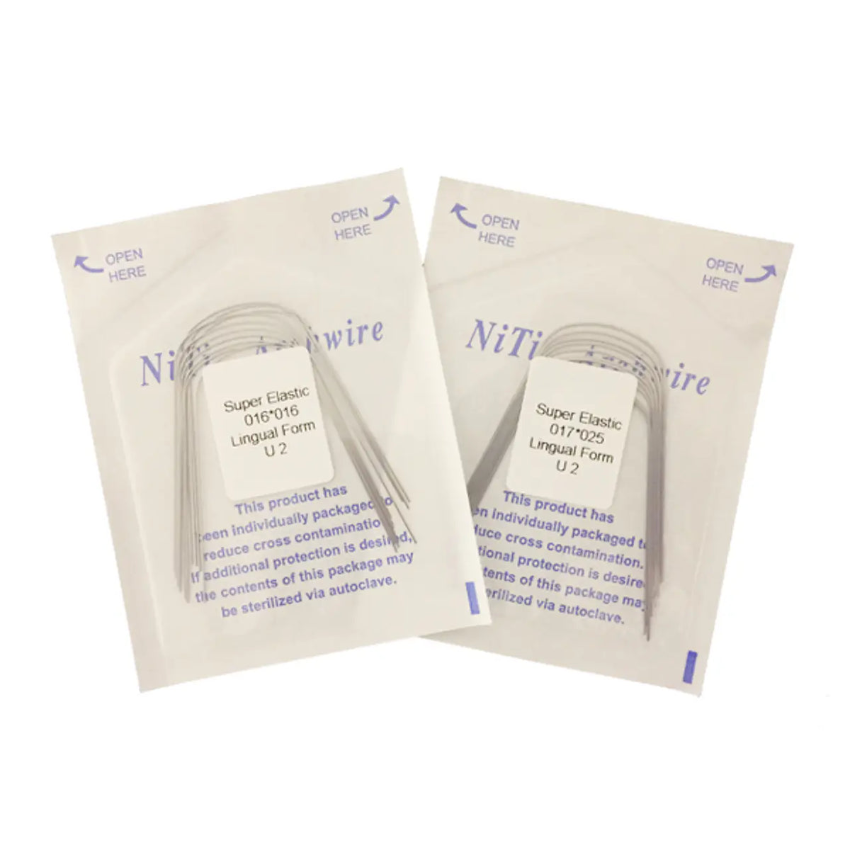 Arco Niti Lingual Recto Cuad-10/Pack