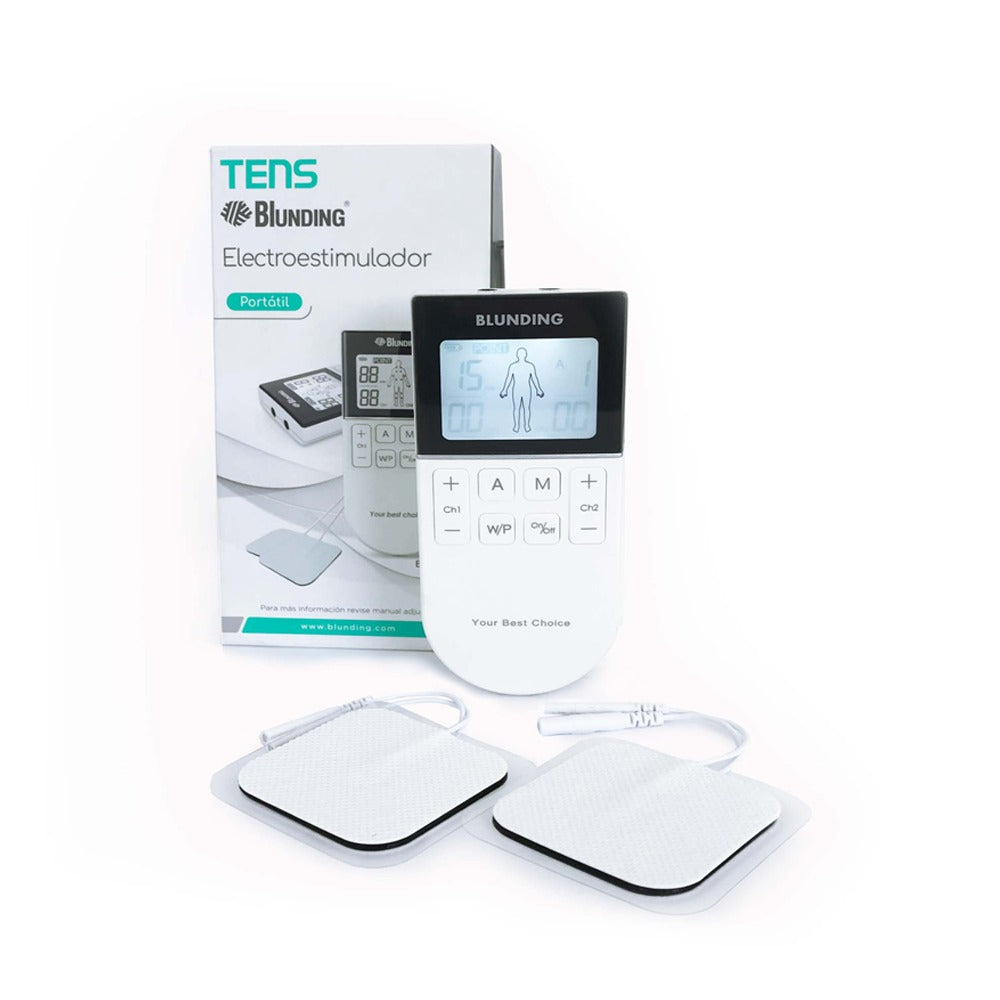 TENS ELECTROESTIMULADOR 2 CANALES PORTATIL - BLUNDING