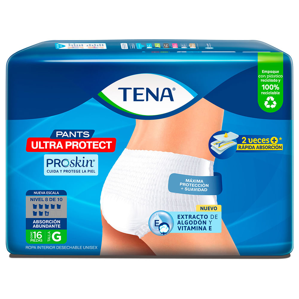 Tena Pants Ropa Interior Desechable Ultra Protect Talla G X16