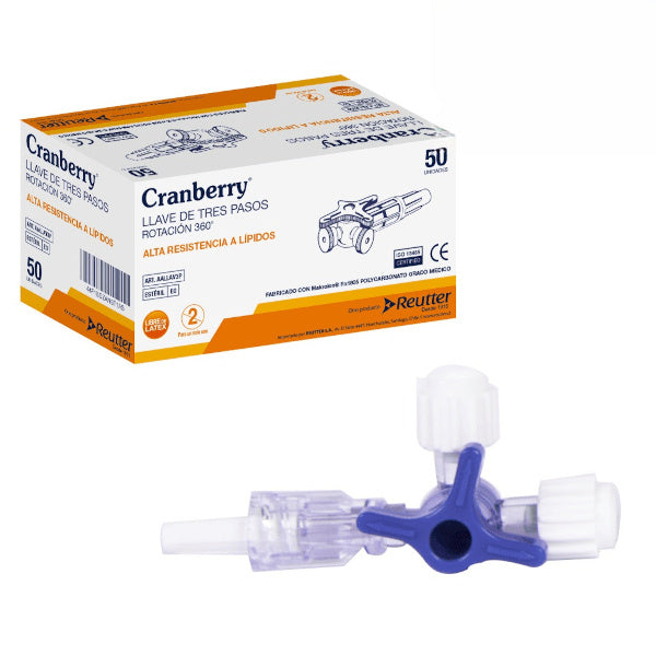 LLAVE 3 PASOS ROT 360 ESTERIL CJ X 50 UNID