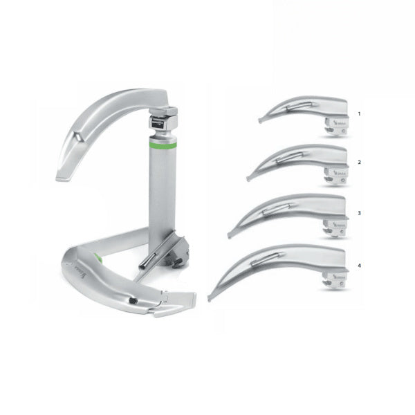 LARINGOSCOPIO FS MCINTOSH FIBRA OPTICA LUZ LED 5 HOJAS