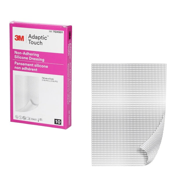 ADAPTIC TOUCH APOSITO NO ADHERENTE DE SILICONA  5 X 7,6CM - 3M