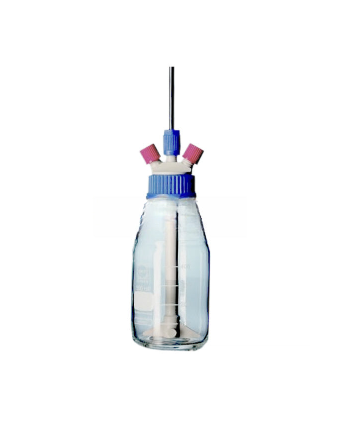 Frasco Reactor Gl45 Duran De 1Lt Con Varilla Agitadora De Aletas Extendidas Magnético ,Con Conector Gl14 Central Y 2 Tapas Rosca Gl14