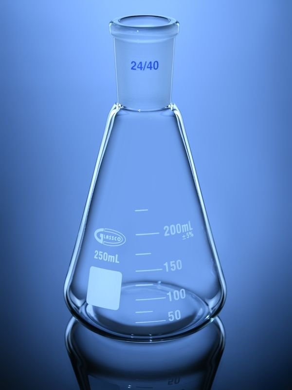 Matraz Erlenmeyer S/Tapa, 250 Ml, Ns 24/40