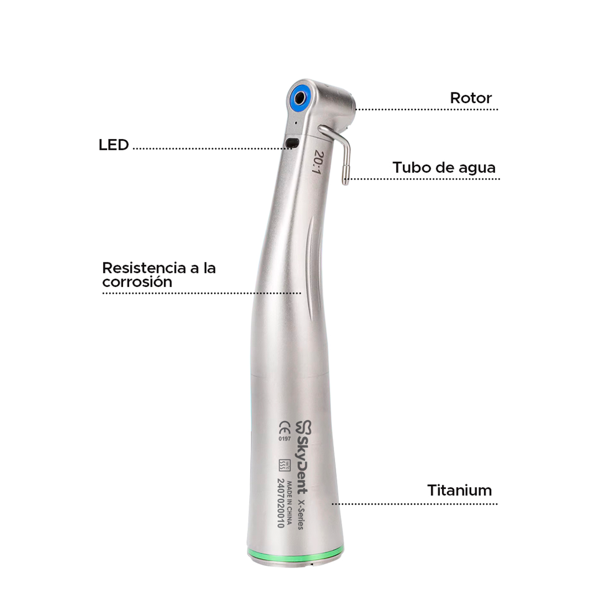 CONTRA ANGULO REDUCTOR 20:1 LED X-SERIES SKYDENT