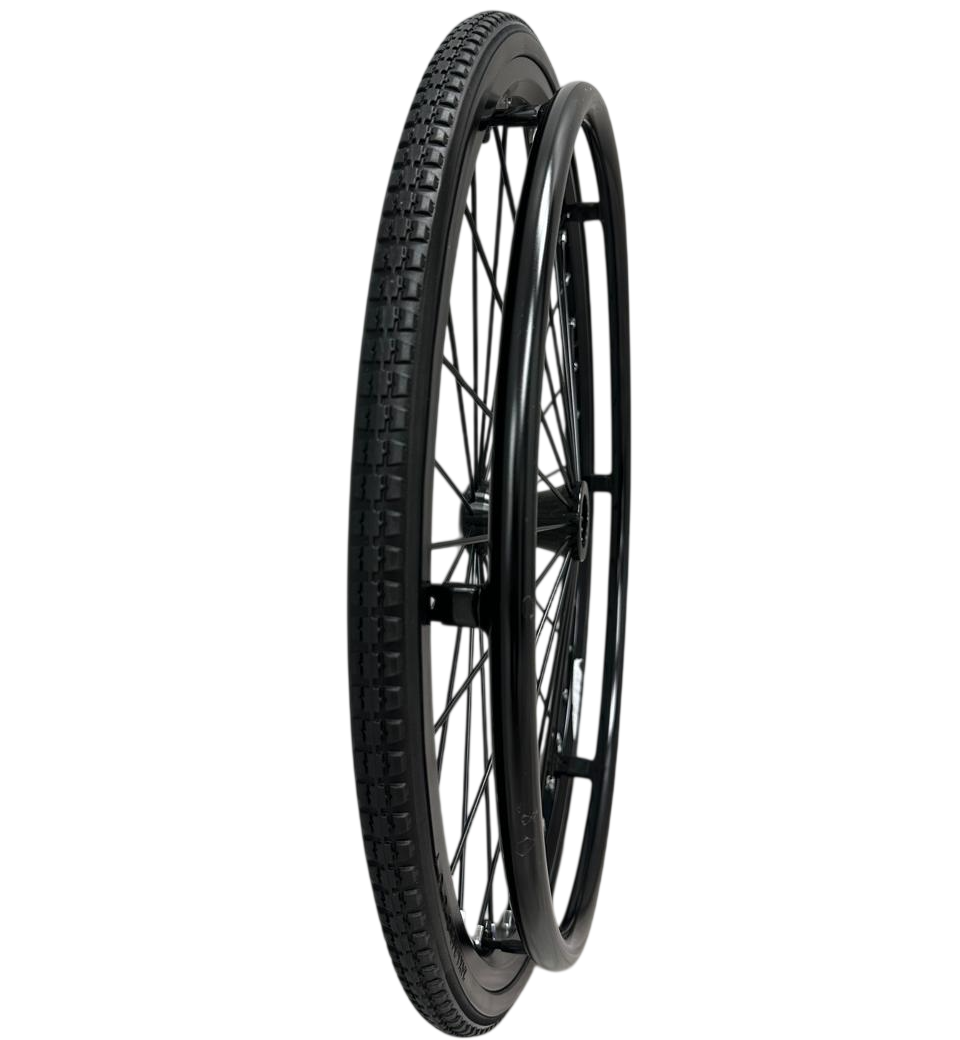 Rueda Trasera + Rin para silla de Ruedas Manual Bariátrica KY956Q-60 - 225Kgs